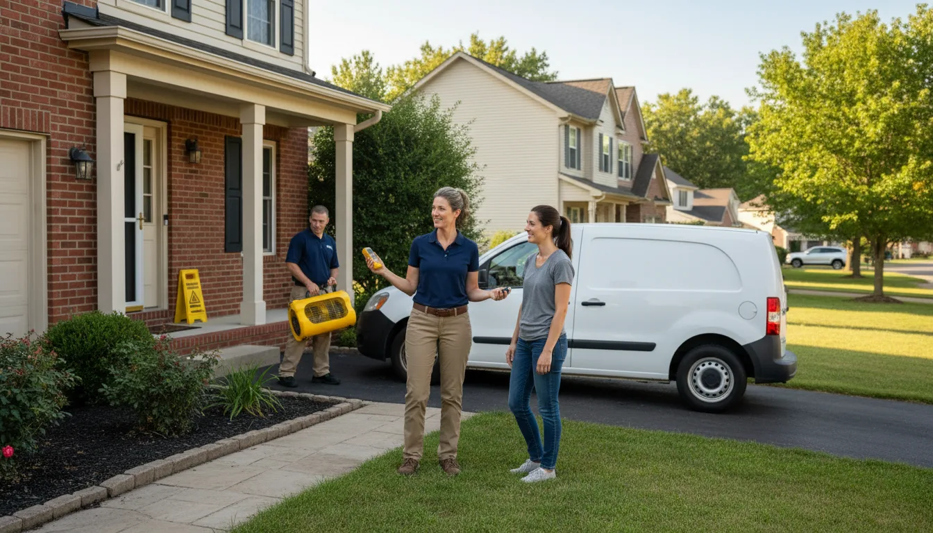 Water restoration image for Dehumidification And Cleanup Services in Needham Heights, MA